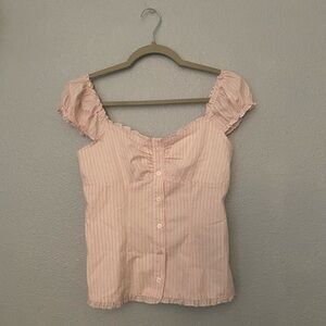 Pink Ruched Women's Top